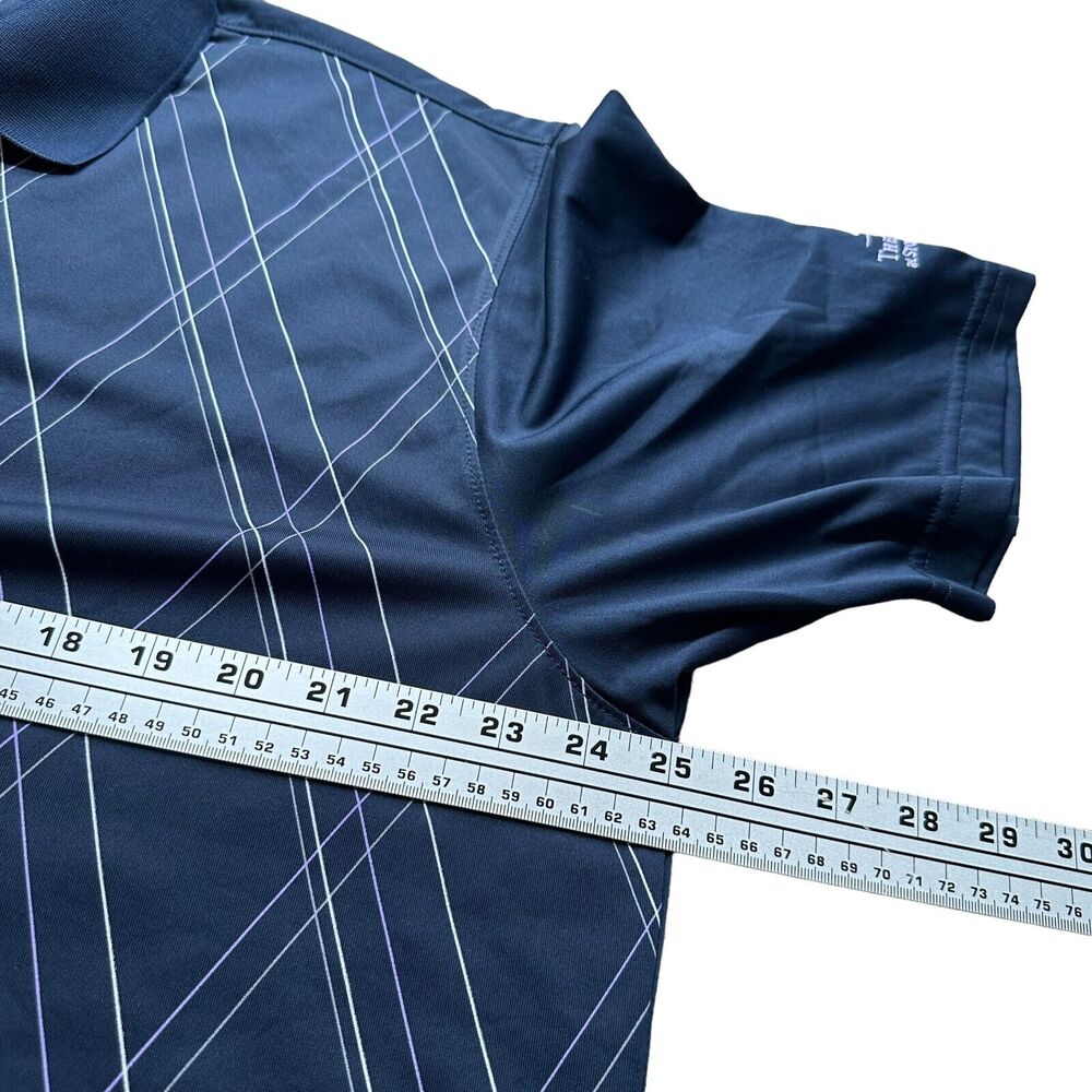 Page Tuttle Polo Shirt Mens XL‎ Stoney Point The Links Striped Golf Navy Blue - Picture 8 of 10